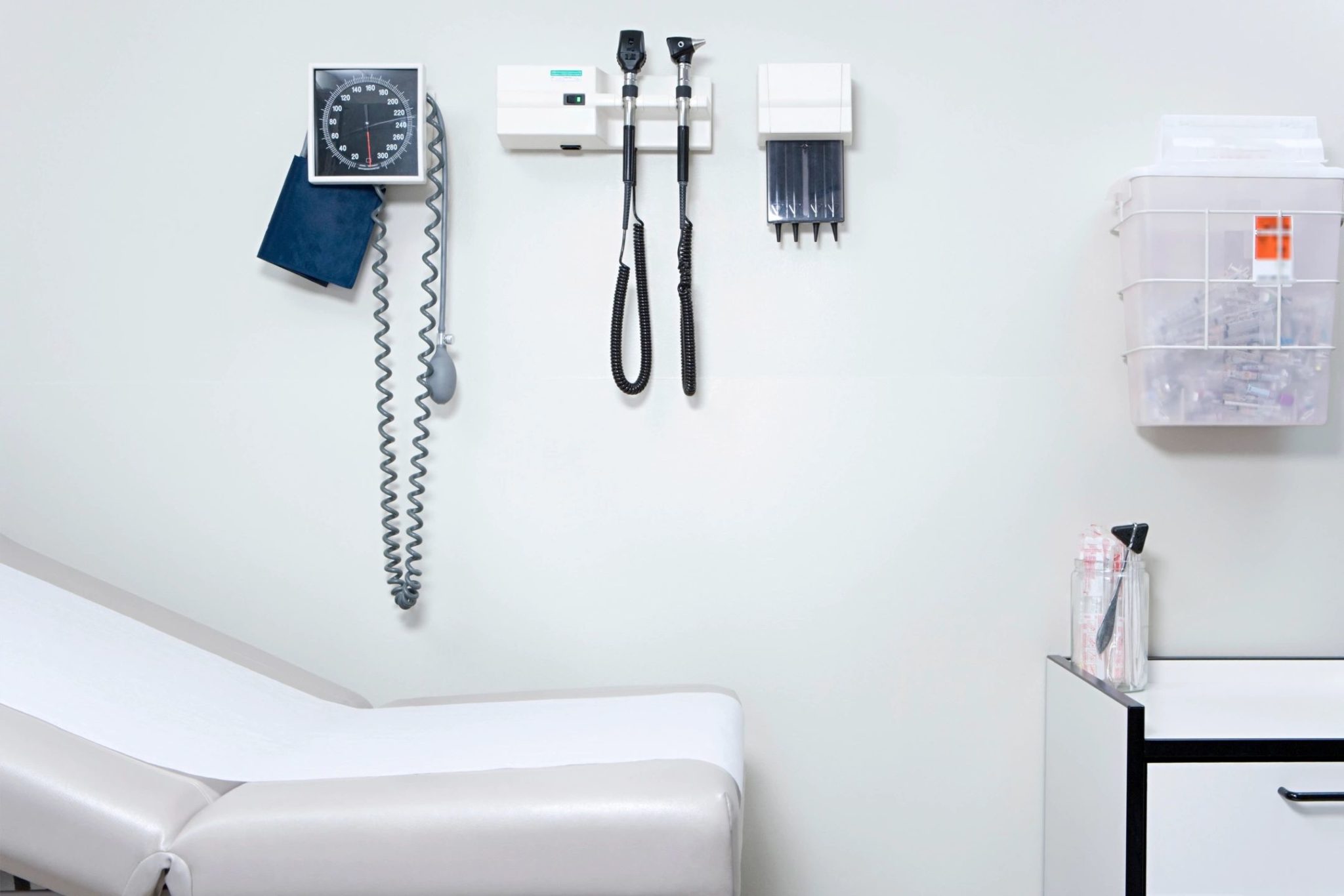 medical exam room with medical instruments 2048 x 1366
