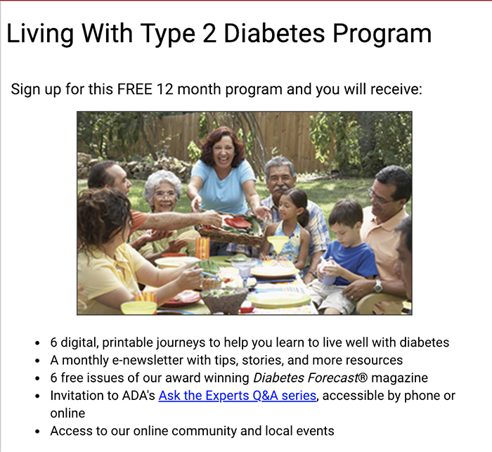 ADA Living with Diabetes screenshot 700x 643