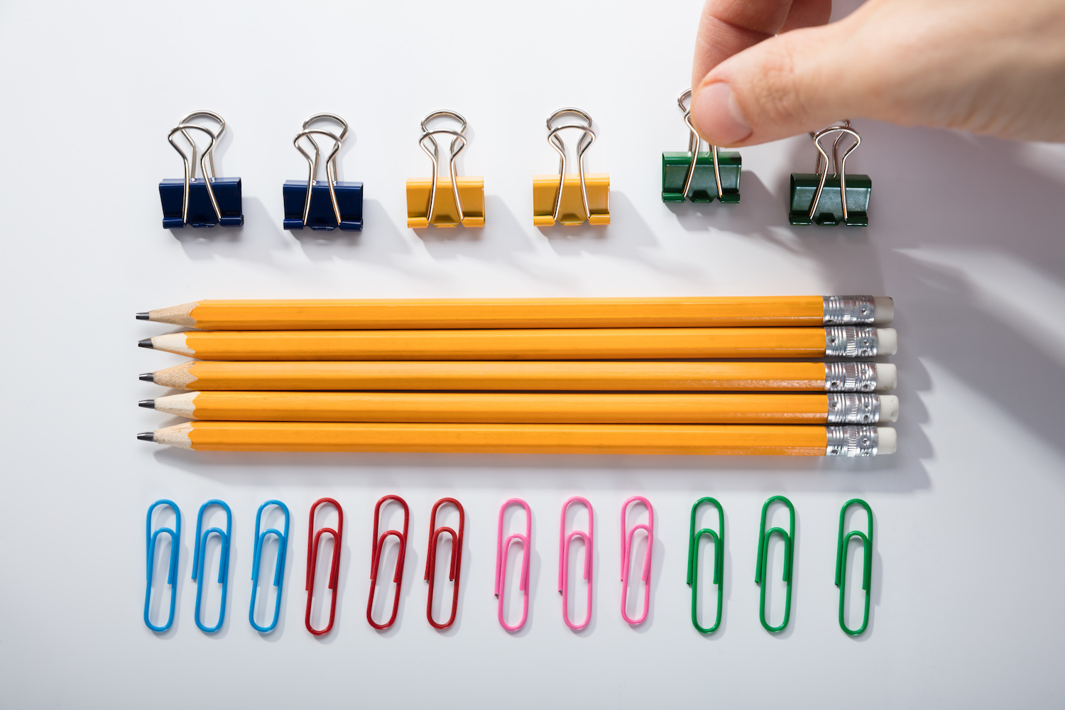 OCD lining up pencils and clips 1500 1000