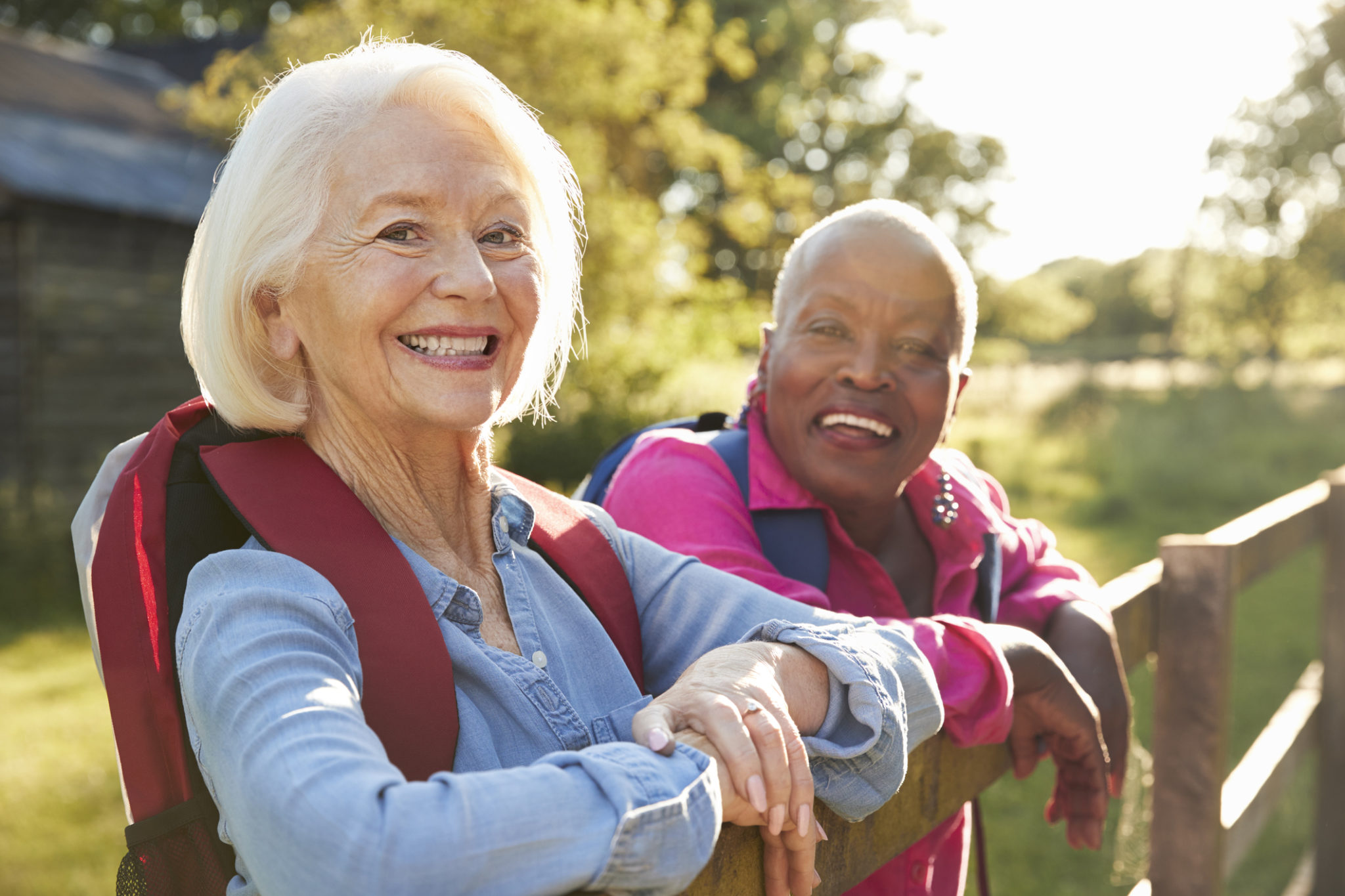 chronic disease-aging two senior women hiking